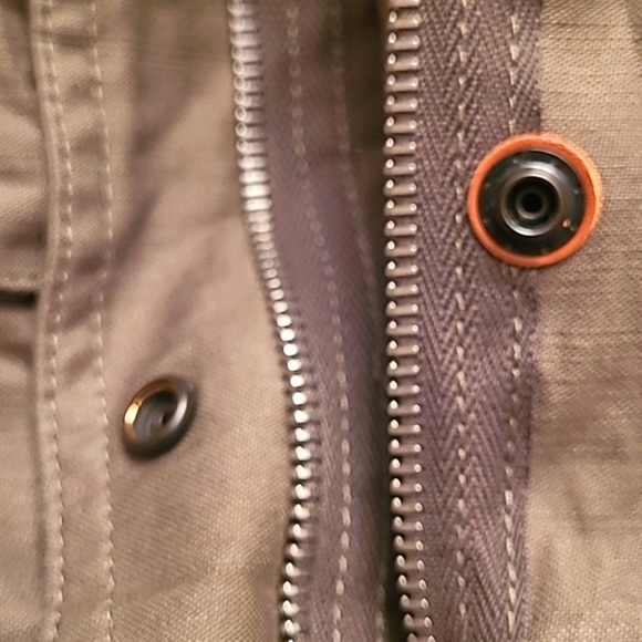 Rag & Bone Khaki Utility Barn Jacket hidden hood - Picture 9 of 12